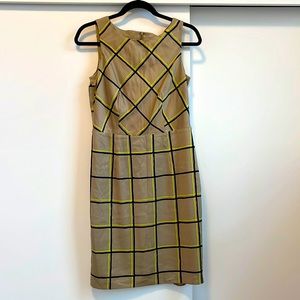 Gold patterned cocktail dress